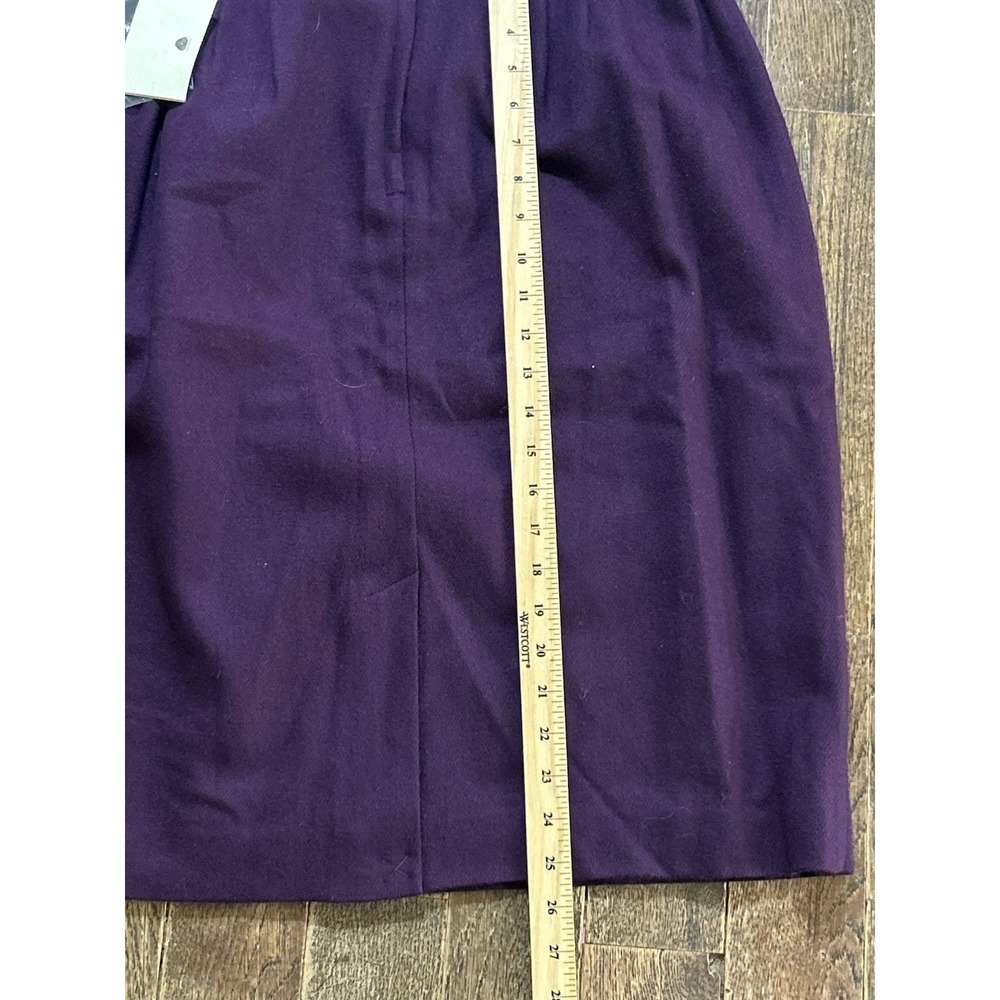 Worthington Womens Skirt Sz 16 Purple 100% Pure Wool Business Casual Preppy NWT - Picture 2 of 8